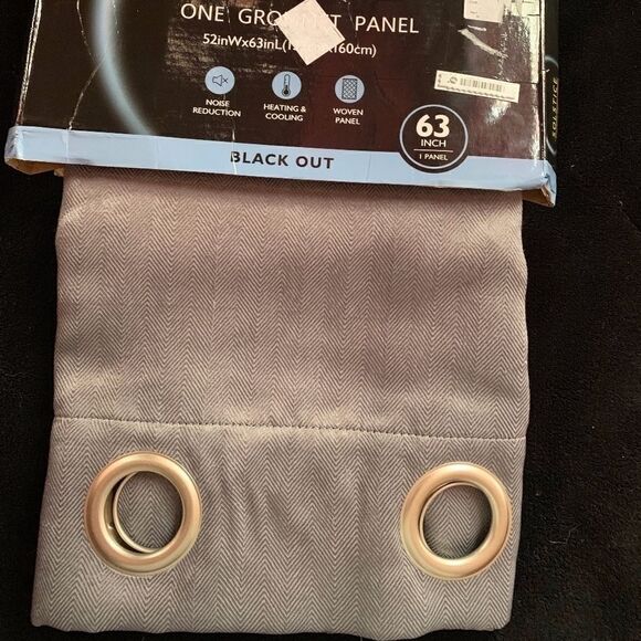GRAY ONE GROMET BLACK OUT PANEL 63" NWT - Picture 1 of 2